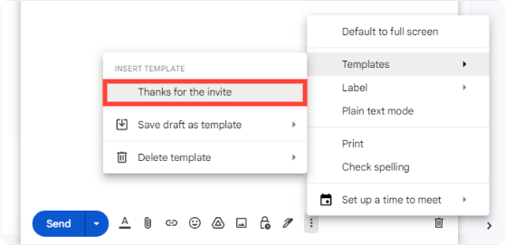choose gmail email template