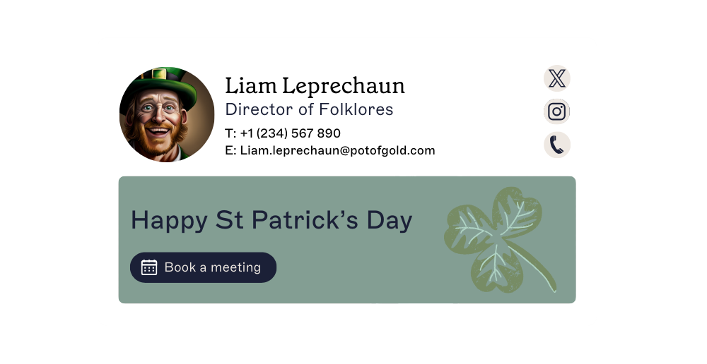 st patricks day email signature