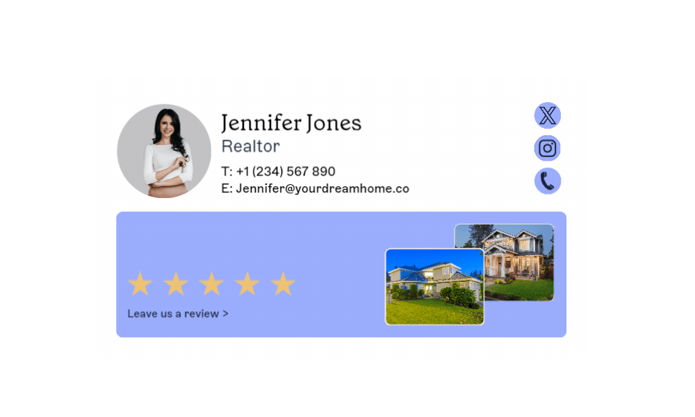 Professionelle E-Mail-Signatur mit animiertem GIF