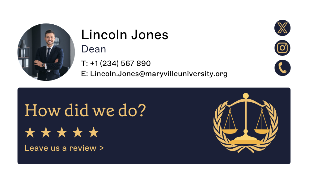 college dean email signature