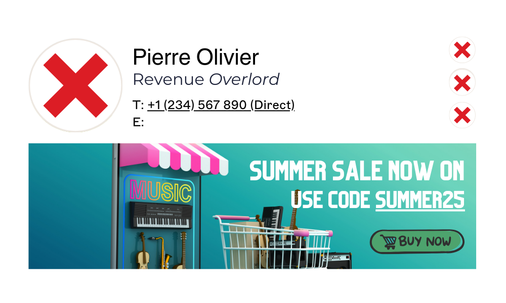 inconsistent email signature template