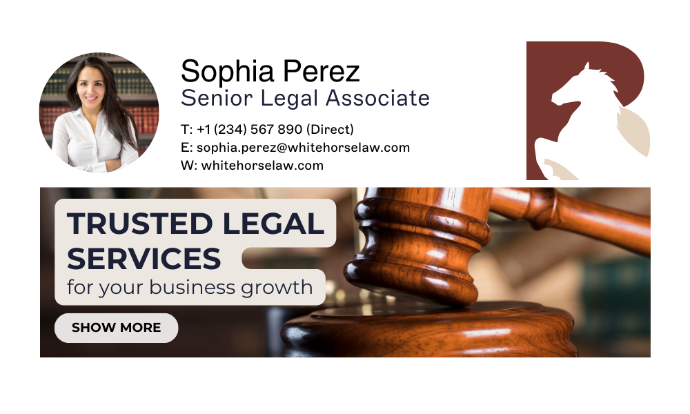 senior legal associate email signature