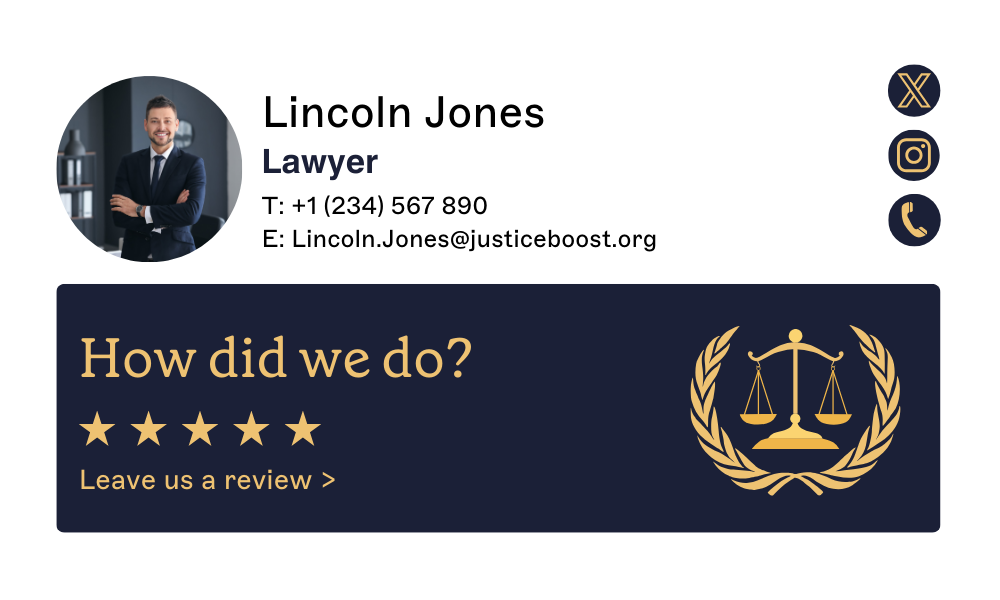 lawyer email signature