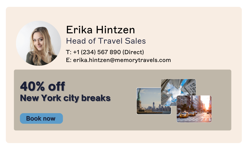 travel email signature template