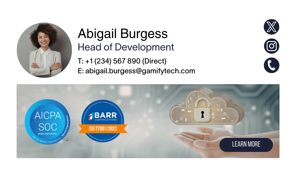 email signature with certification logos