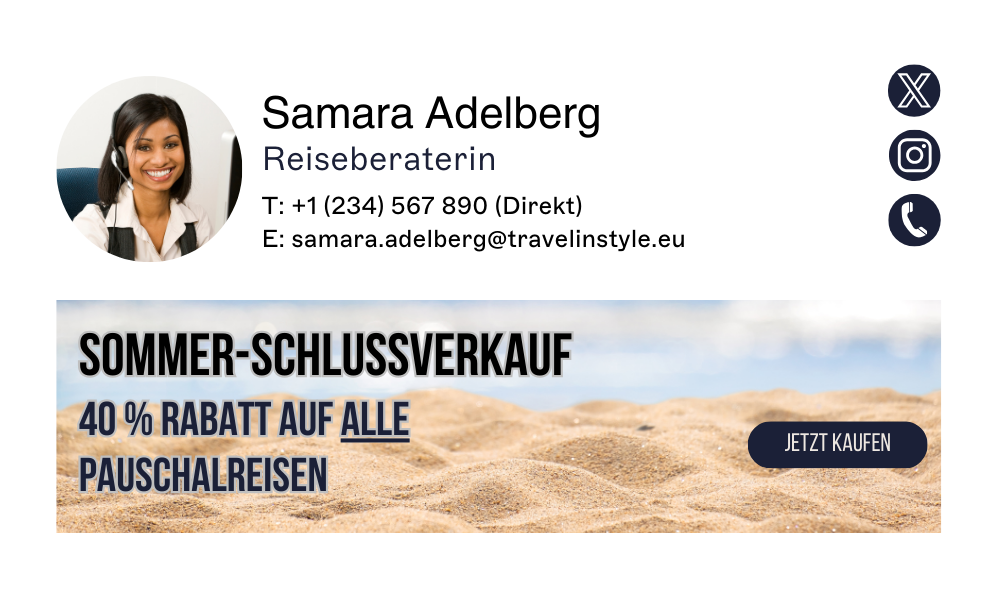 Sommer-Schlussverkauf E-Mail-Signatur