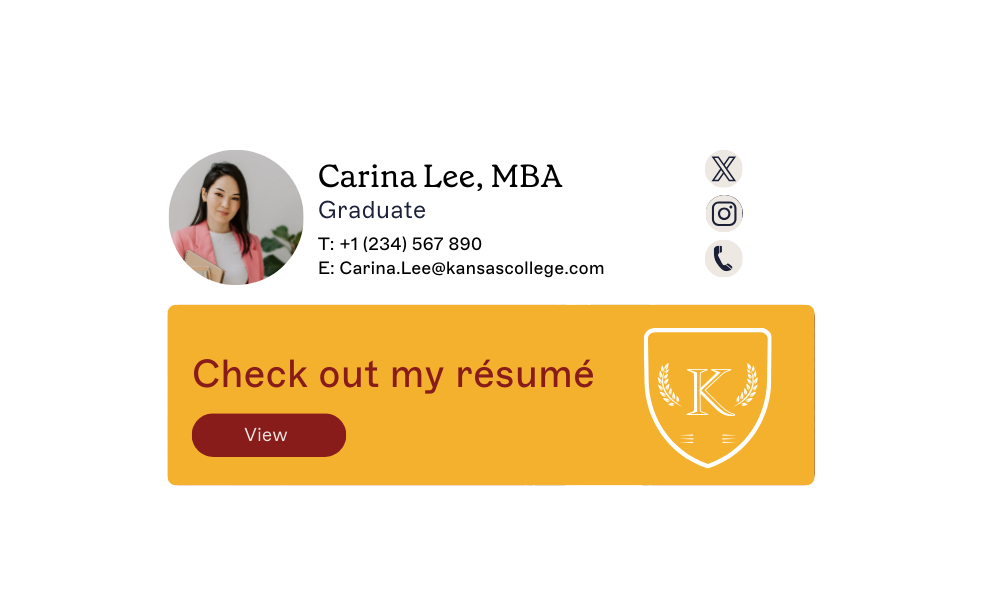 graduate email signature template