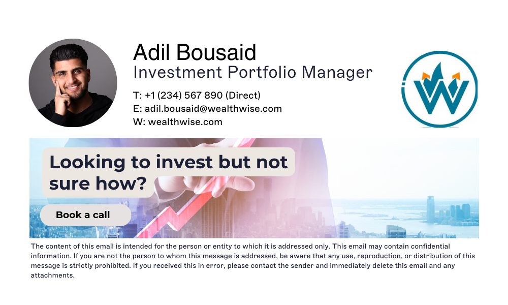 investment portfolio manager email signature