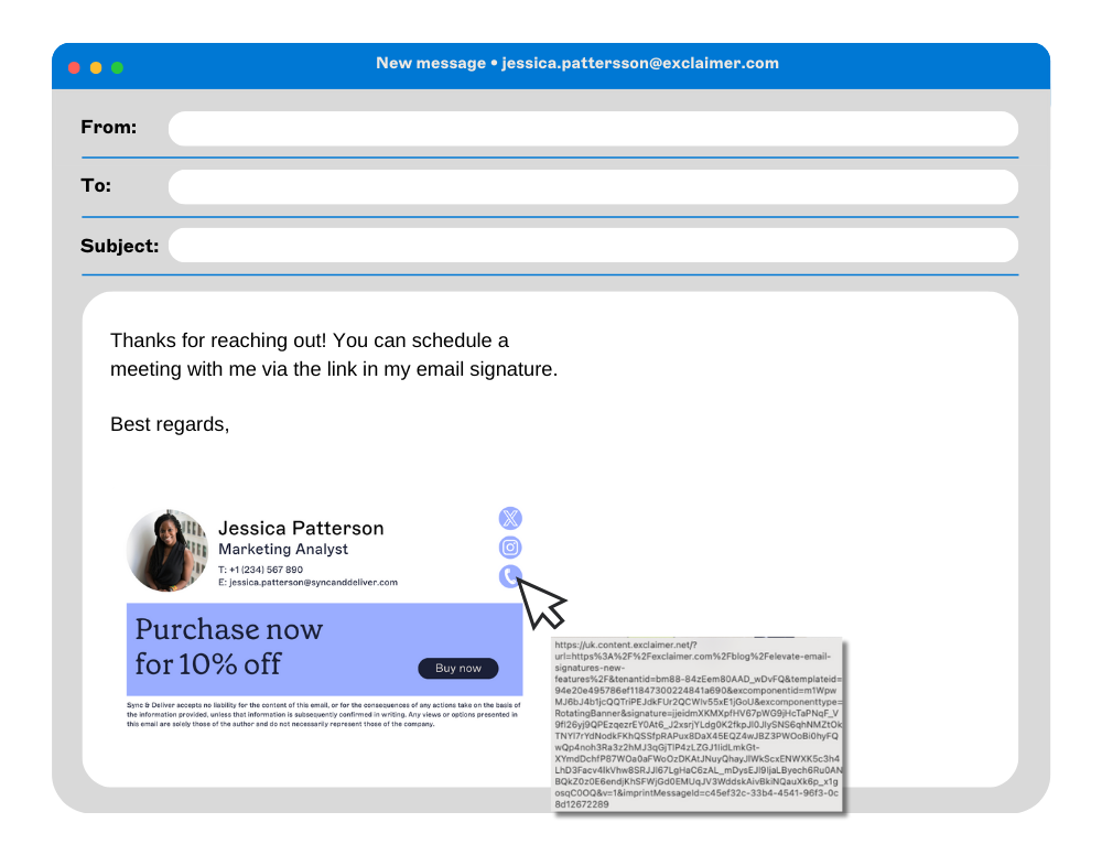 email signature example with phishing link