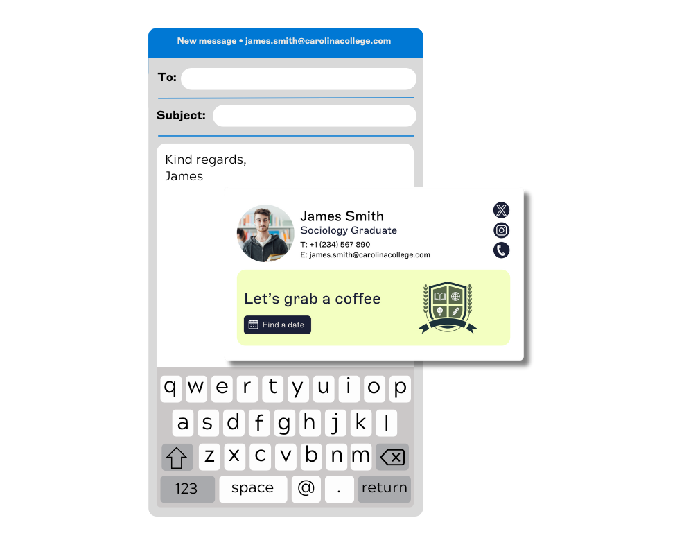 taille de signature d'email mobile