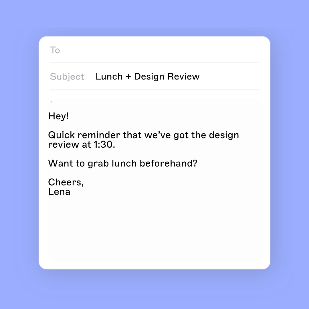 informal email sign-off example