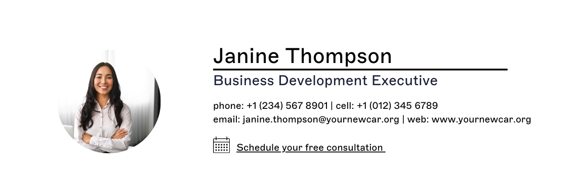 Professionelle E-Mail-Signatur mit Buchungslink