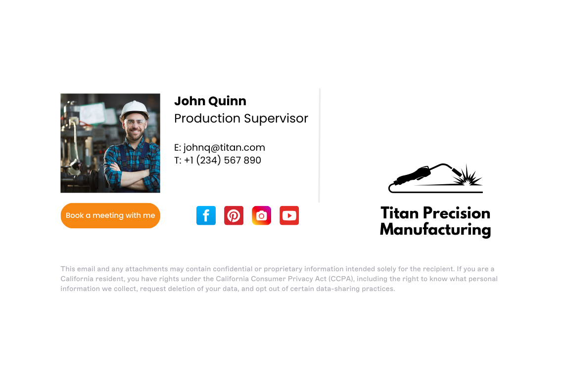 professionelle E-Mail-Signatur mit Logo