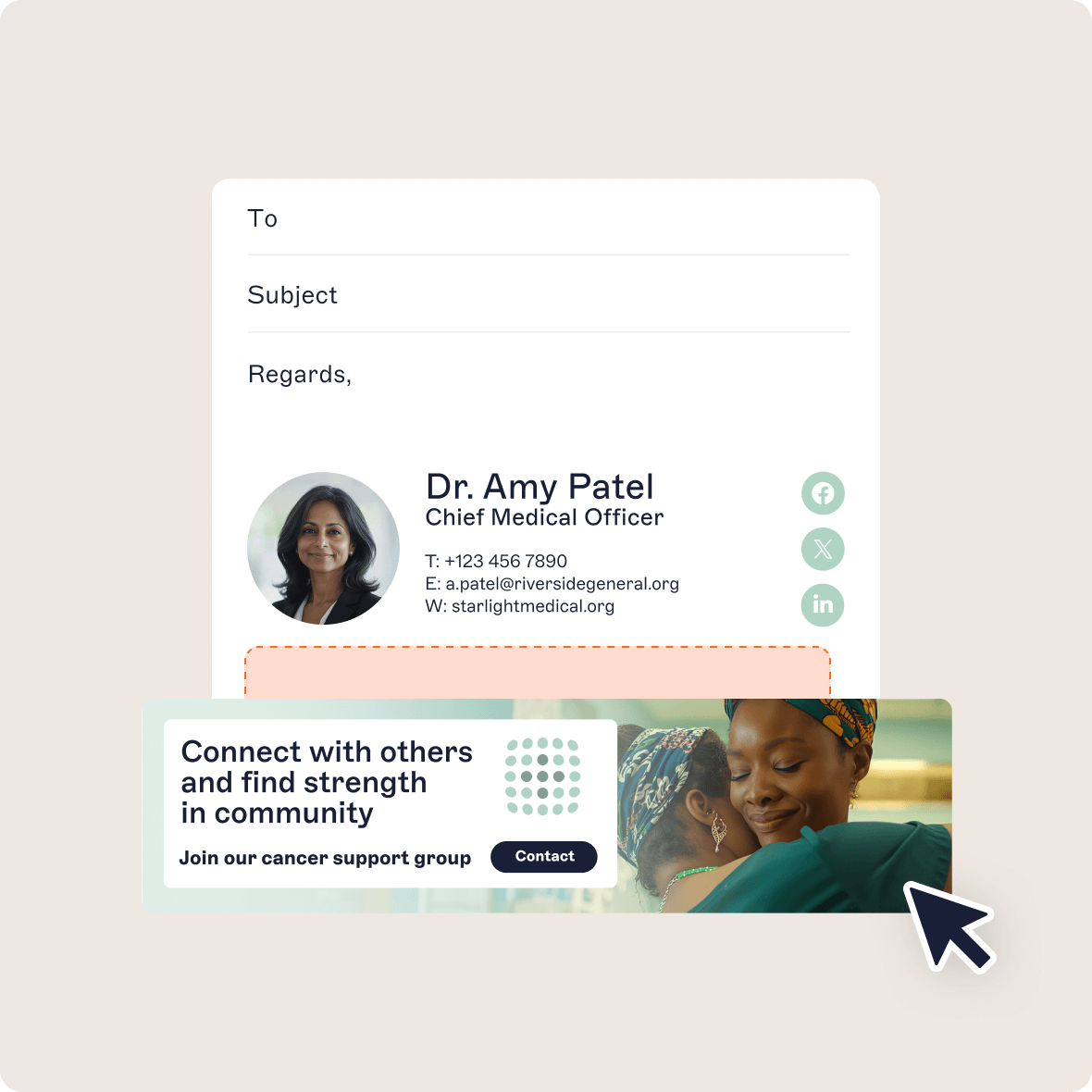 formatted email sigature design created in exclaimer