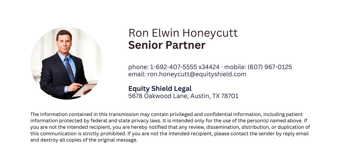 senior legal email signature template