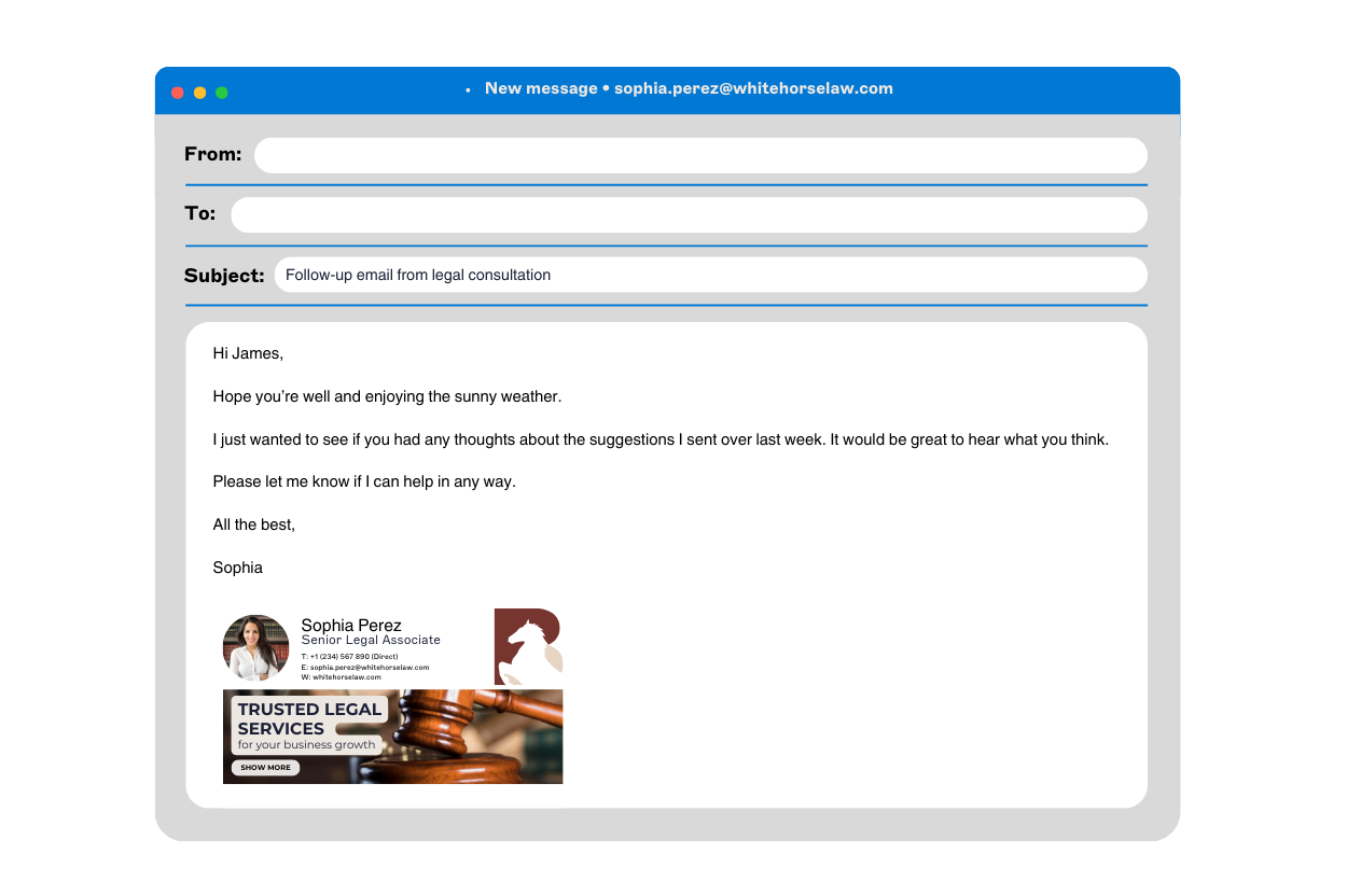 follow up email example