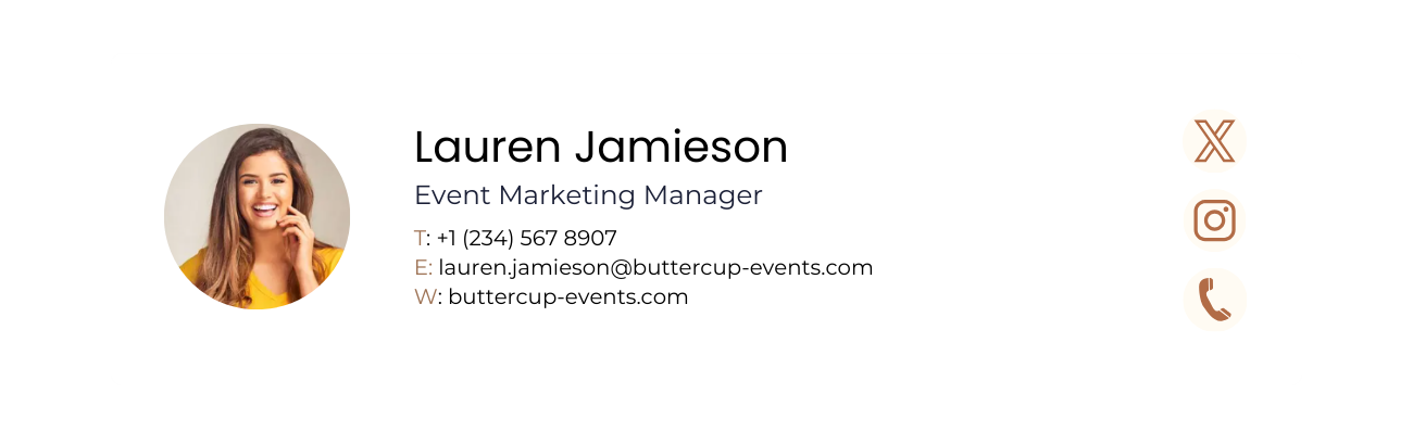 professional email signature example