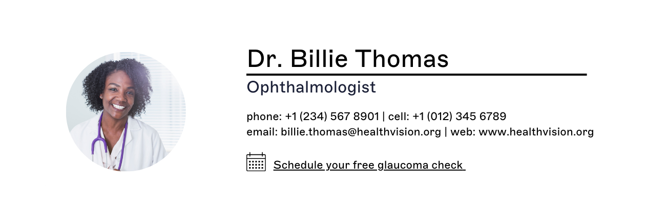 ophthalmologist email signature