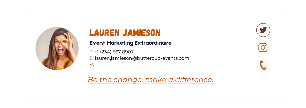 unprofessional email signature example