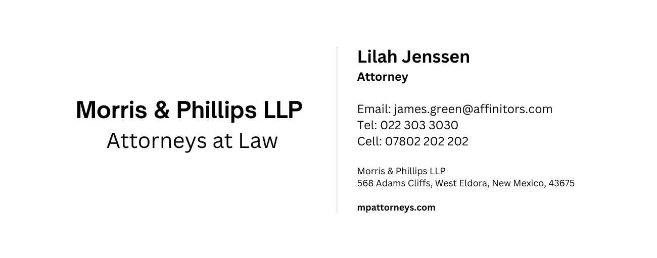 plain text legal email signature