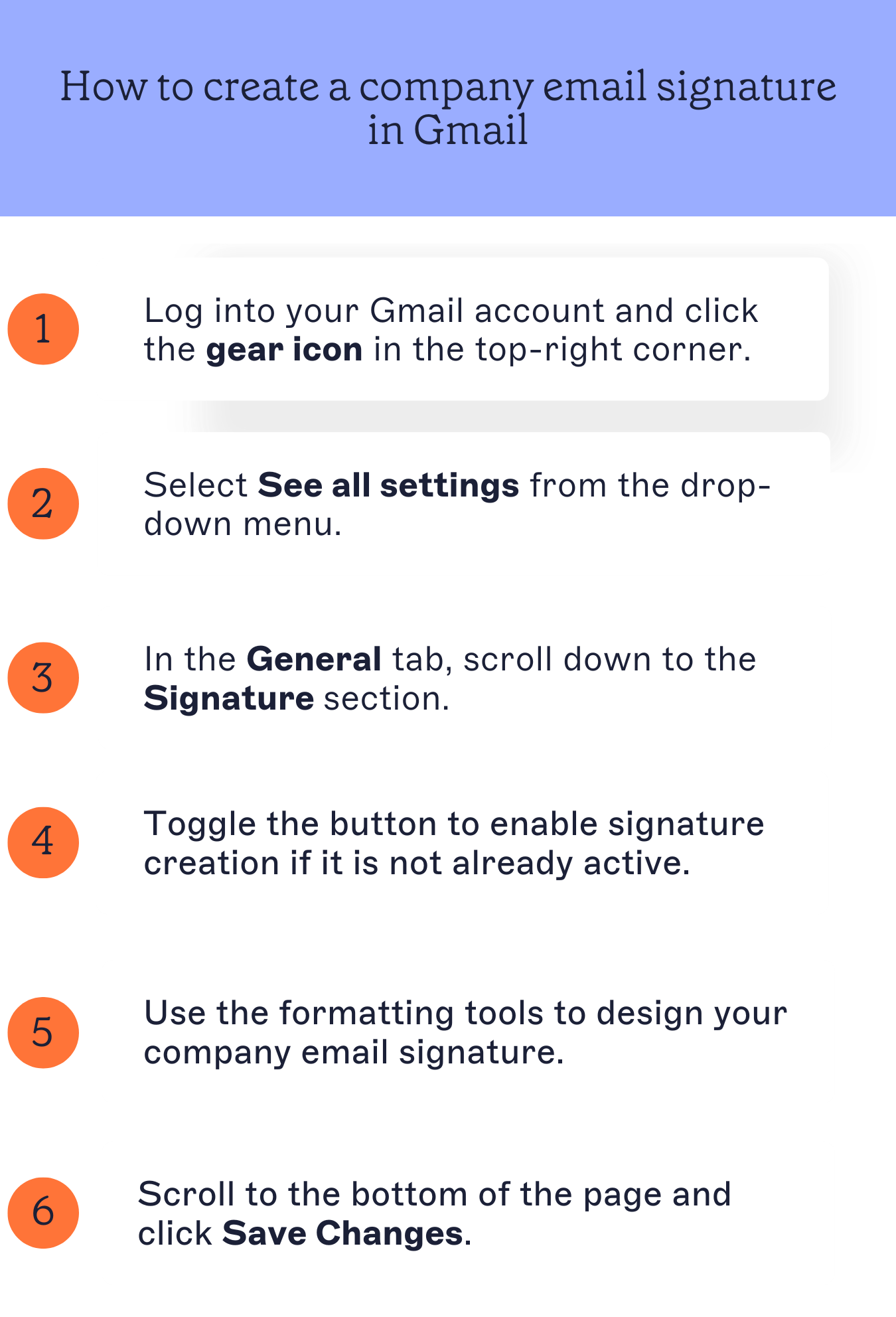 create company email signature in gmail