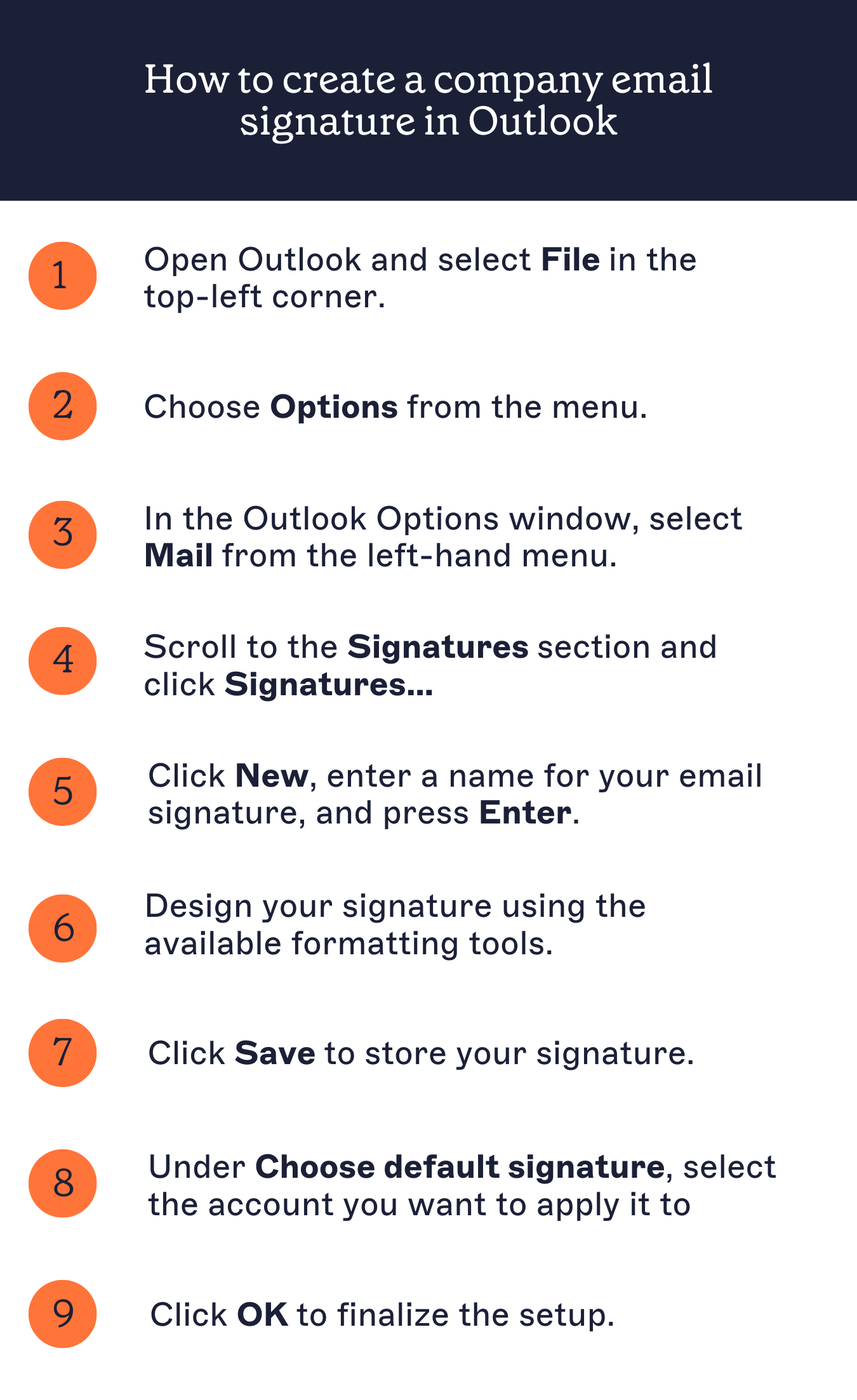 create company email signature for outlook