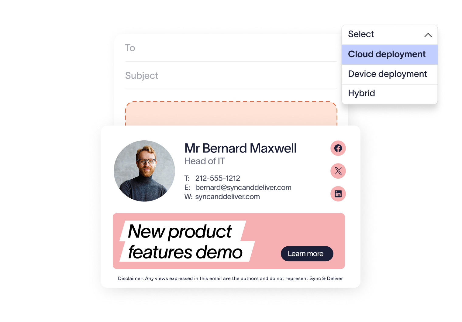 choosing server side or client side deployment in an email signature platform