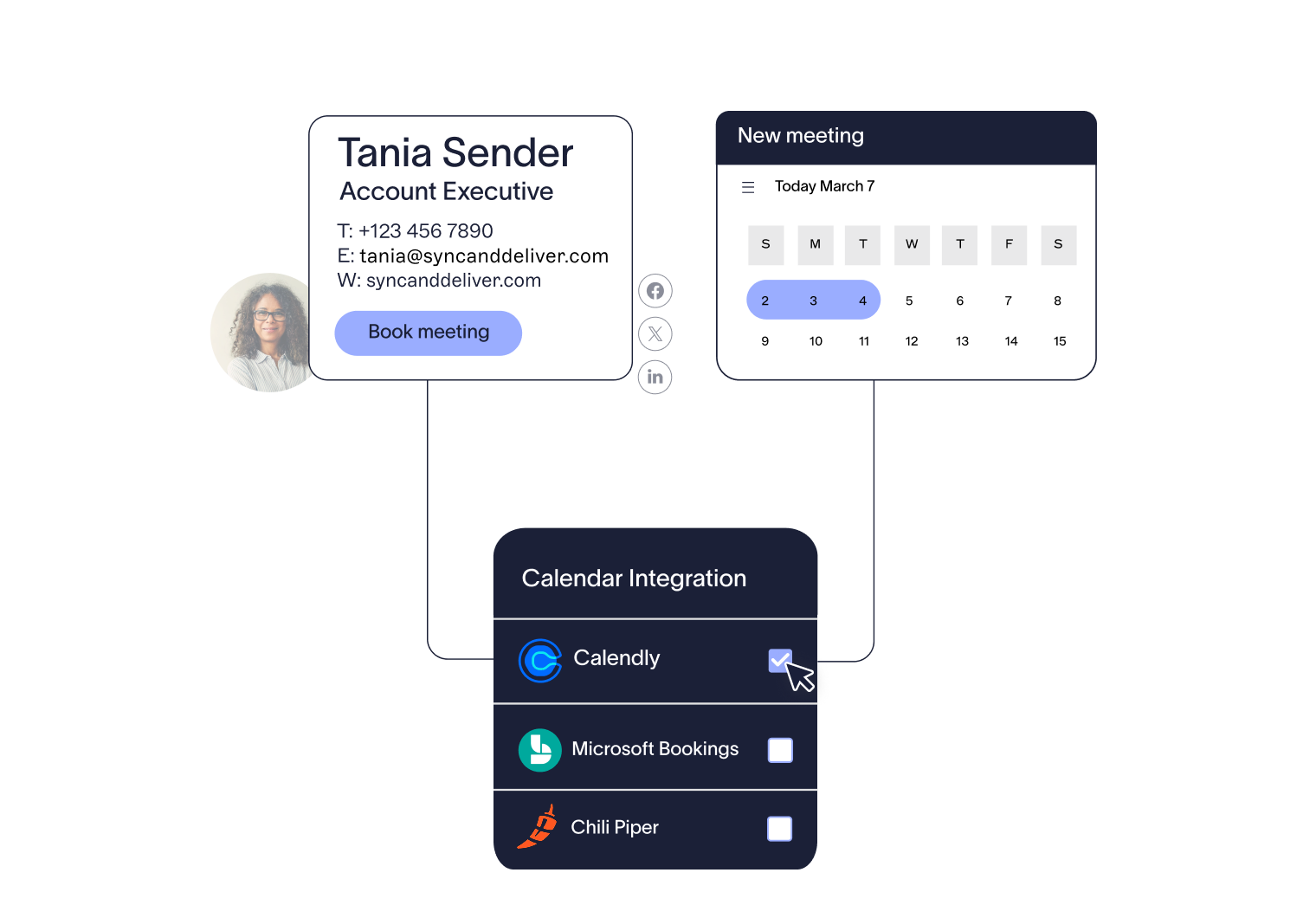 creating meeting scheduling links in email signatures graphic