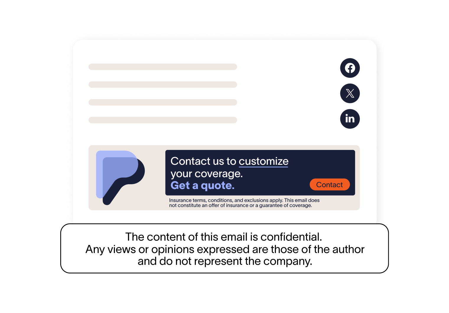 email disclaimer in a signature