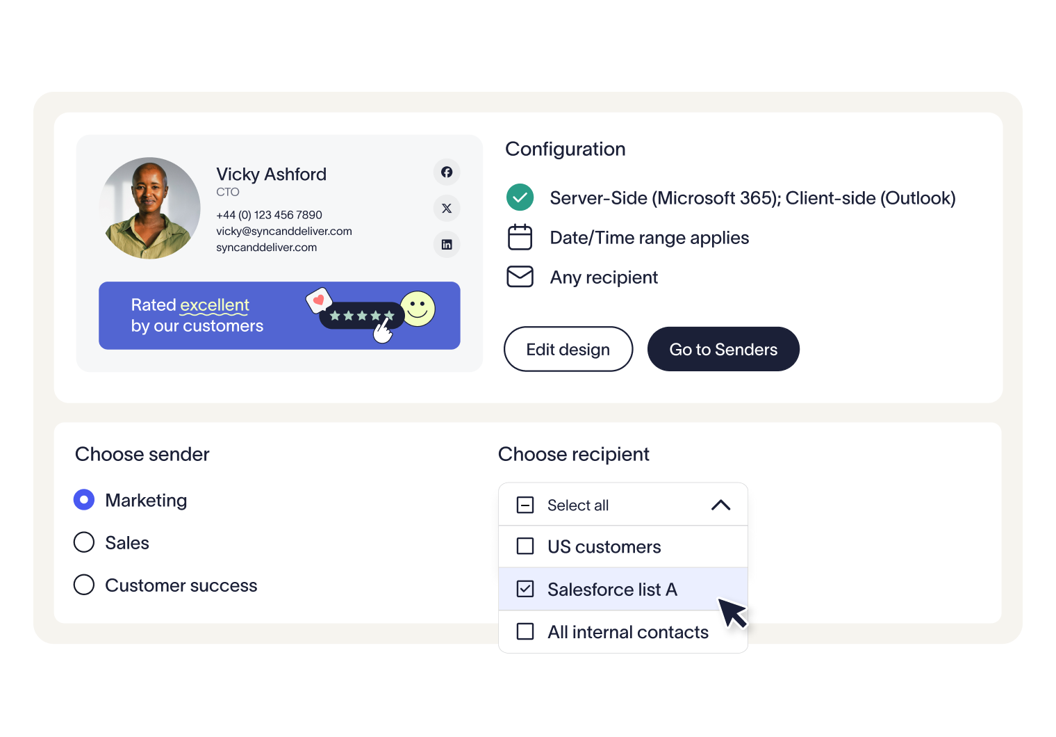 setting up signature rules in exclaimer