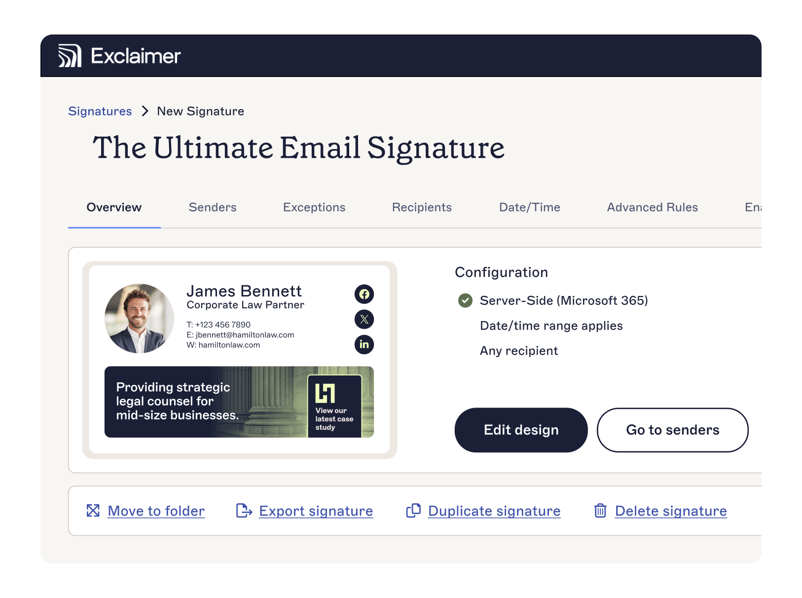 exclaimer's email signature tool