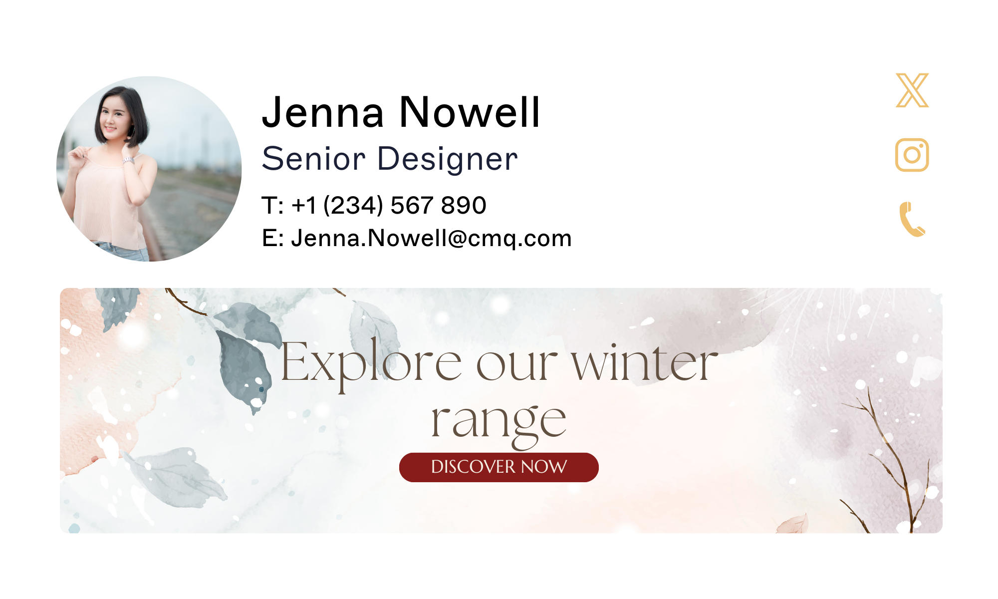 winter email signature
