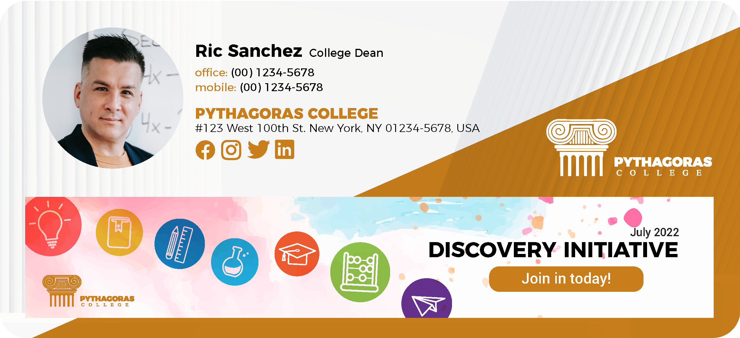 college dean email signature