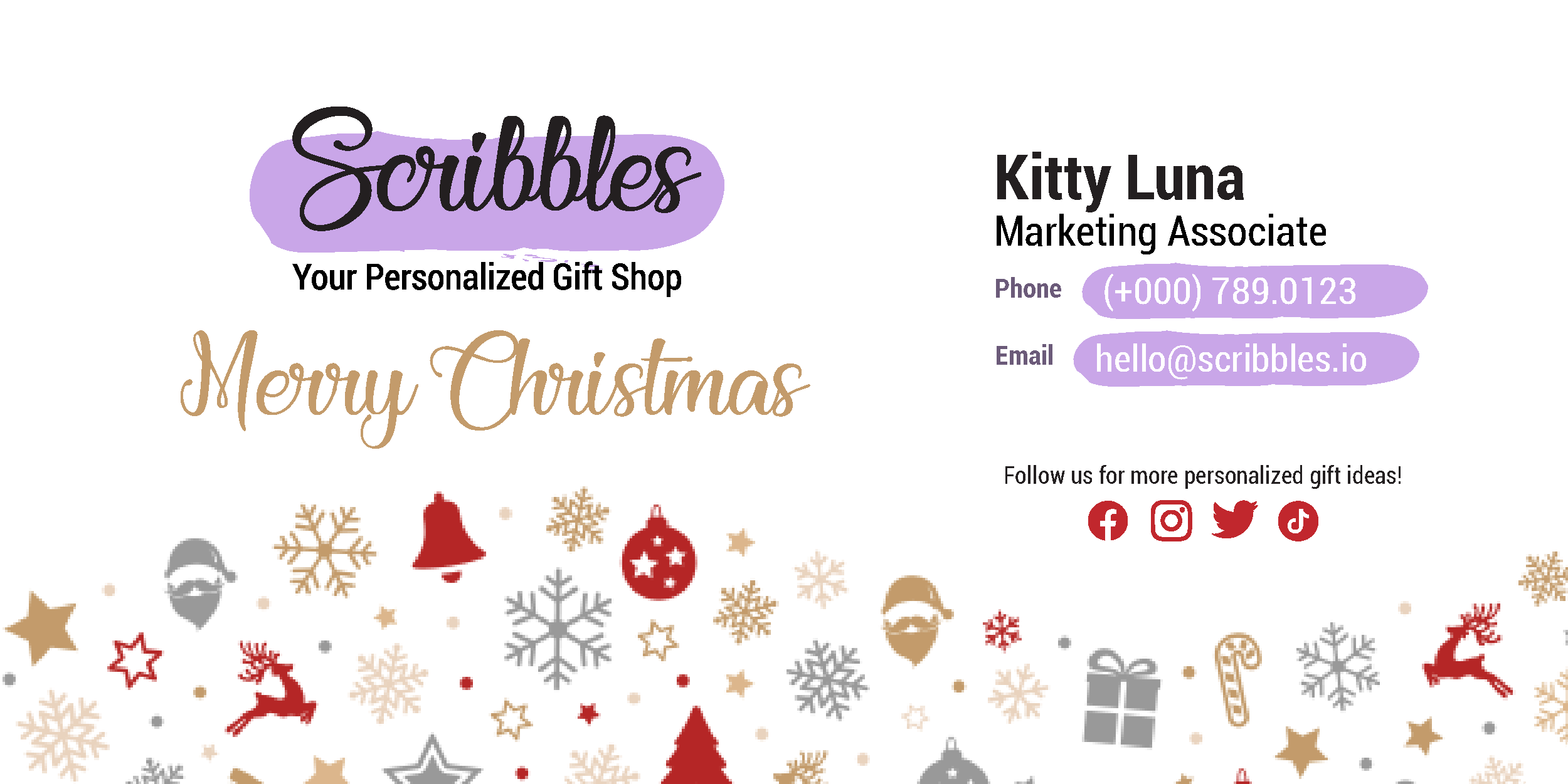 Urlaubs-E-Mail-Signatur mit Weihnachtsbotschaft