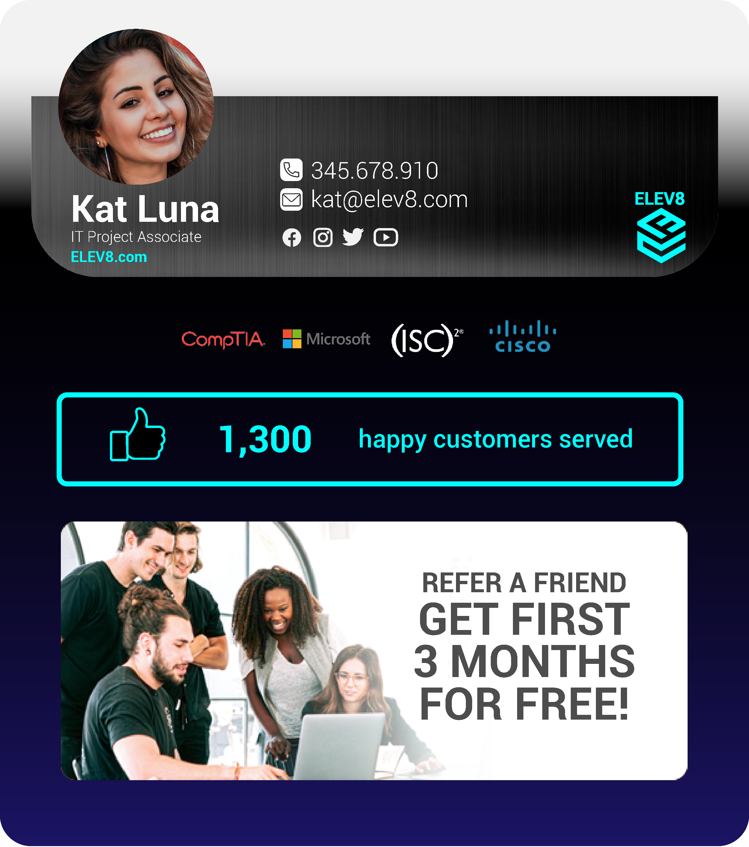 email banner promoting referral offer