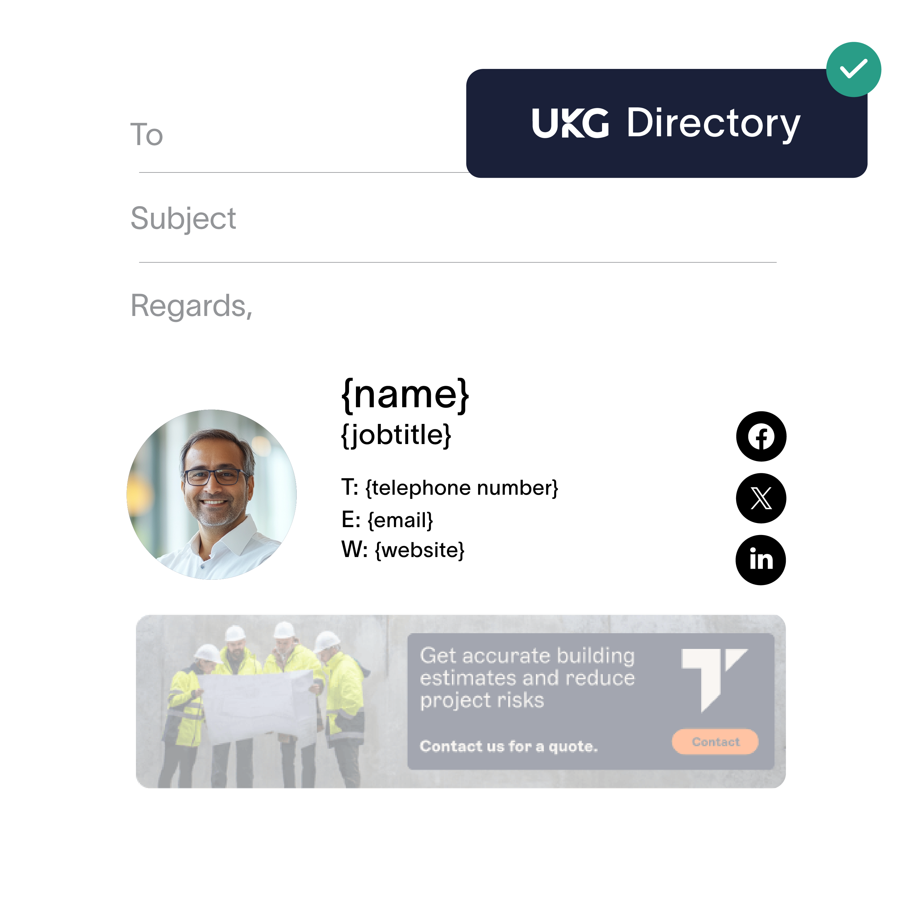 UKG Ready integration in email signatures