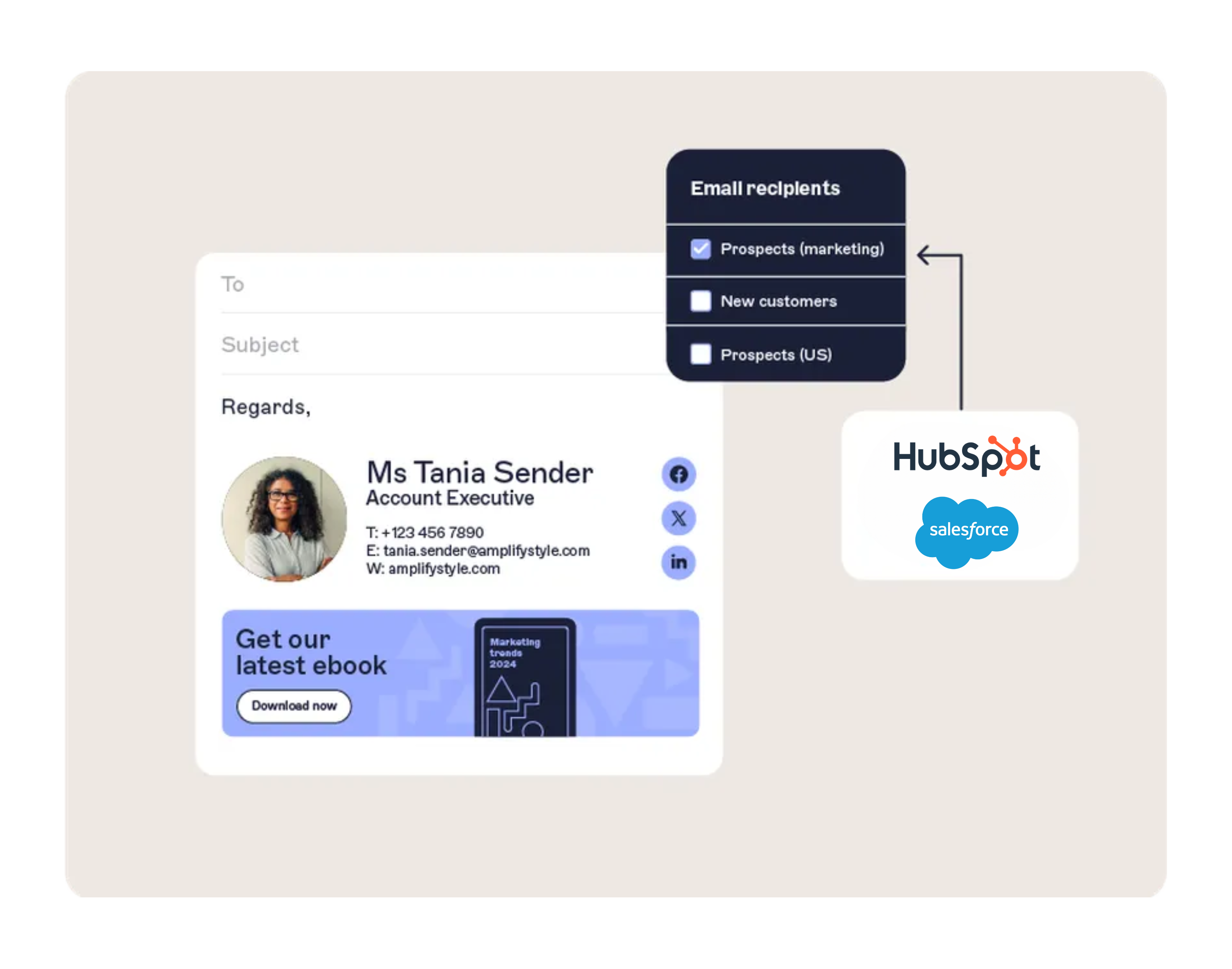 crm integration examples for email signatures