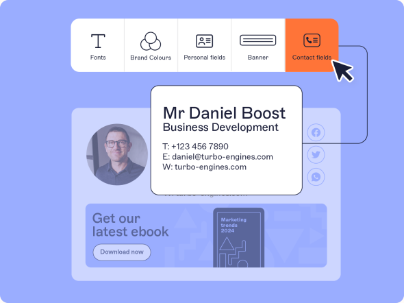 contact details of email signature