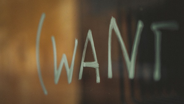 Want written on glass