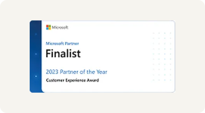 2023 Microsoft Customer Experience Partner of the Year