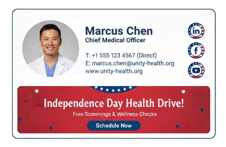 4th july email signature template