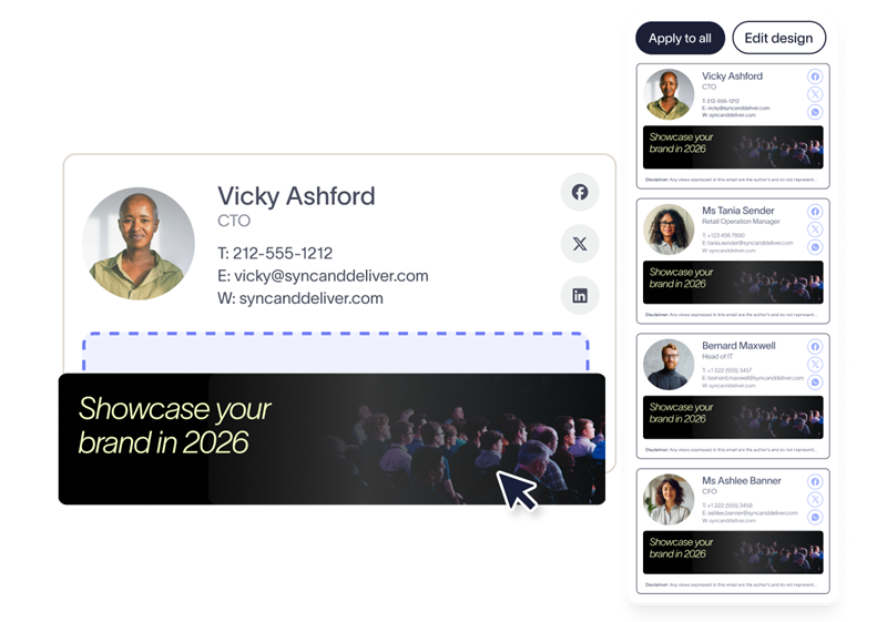 consistent email signatures during a rebrand
