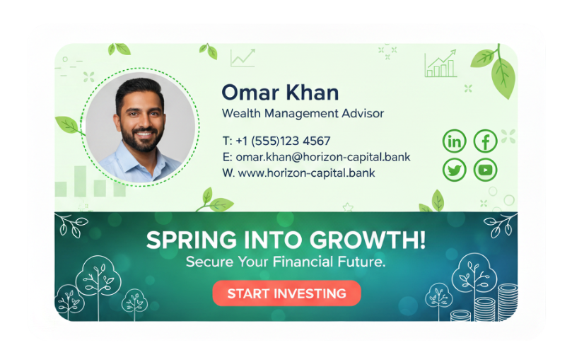 spring sale email signature template