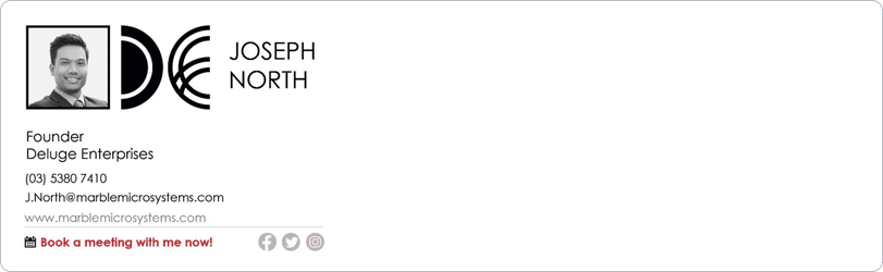 Beispiel für eine E-Mail-Signatur eines Gründers