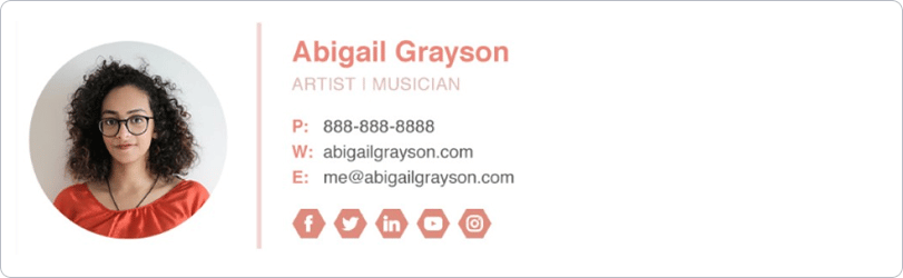 E-Mail-Signatur mit einem Foto einer Frau