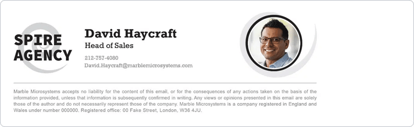 Beispiel-E-Mail-Signatur für Leiter Vertrieb