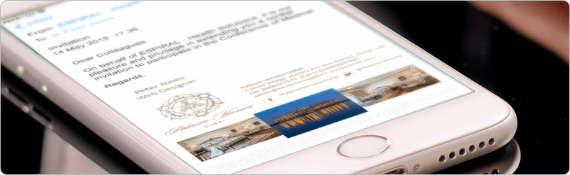 Email signature marketing with HTML images