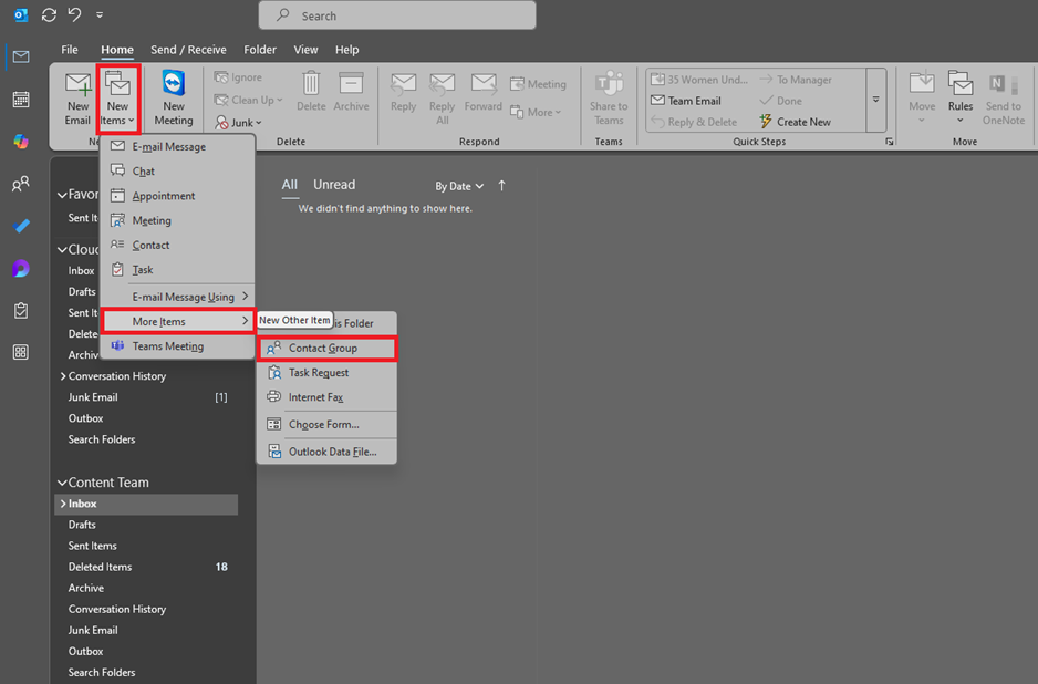 New outlook distribution list in outlook app