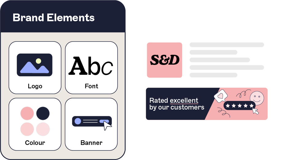 brand elements in an email signature